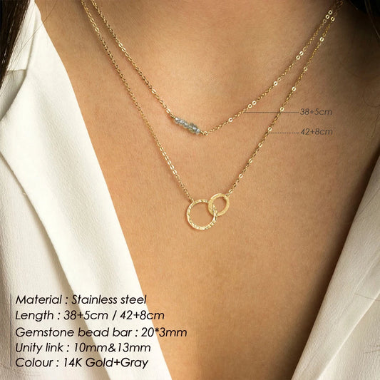 Modessie Fashion Layered Chain Necklace Gold color Chain Imitation pearls Necklace for Women Geometric Female Chokers Necklaces