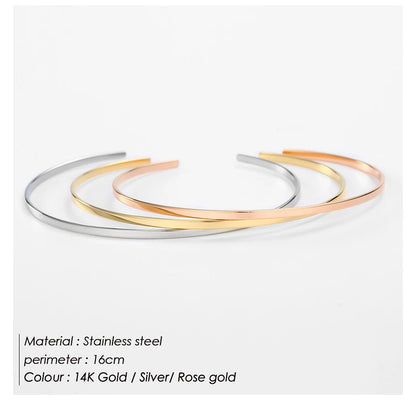 Modessie Stainless Steel Bangles for Women Trendy Cuff Bangle Bracelet Designer Brand  Jewelry