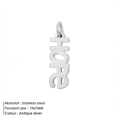 Modessie Fashion Boutique Jewelry Couple Silver Plated Small Pendant Simple Design Stainless Steel Accessories