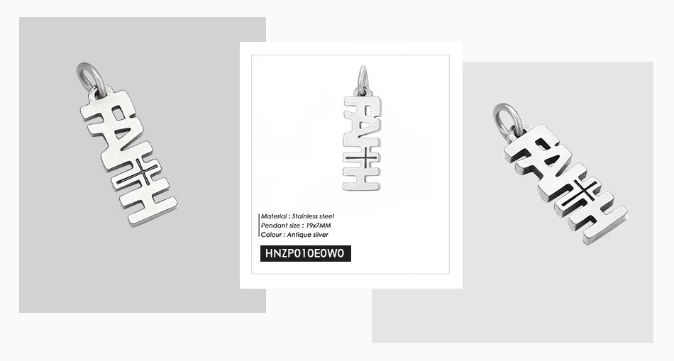 Modessie Fashion Boutique Jewelry Couple Silver Plated Small Pendant Simple Design Stainless Steel Accessories