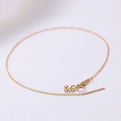 Modessie Adjustable Layered Anklets Gold/Silver Finish 316 Stainless Steel Simple Barefoot Crochet Sandals For Women Fashion Foot Jewelry Gift