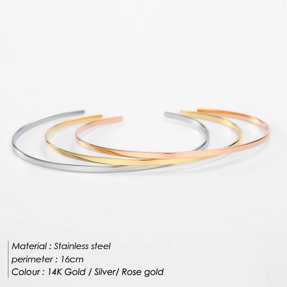 Modessie Stainless Steel Bangles for Women Trendy Cuff Bangle Bracelet Designer Brand  Jewelry