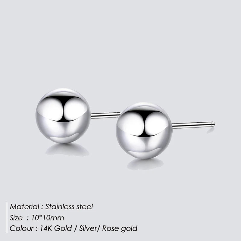 Modessie Pierced Allergic Stud Earrings for Women Stainless Steel Small Geometric Earrings  Fashion Jewelry