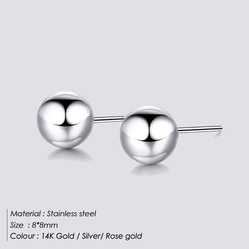 Modessie Pierced Allergic Stud Earrings for Women Stainless Steel Small Geometric Earrings  Fashion Jewelry