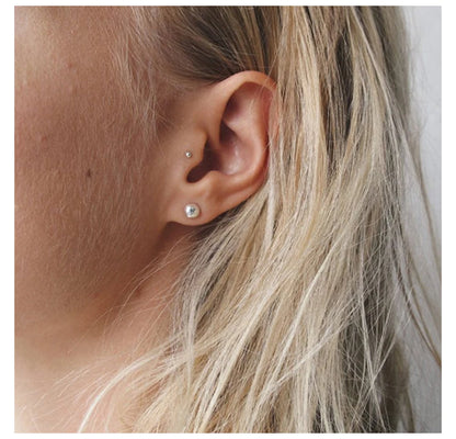 Modessie Pierced Allergic Stud Earrings for Women Stainless Steel Small Geometric Earrings  Fashion Jewelry