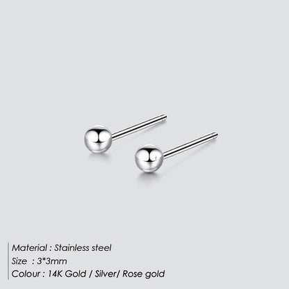 Modessie Pierced Allergic Stud Earrings for Women Stainless Steel Small Geometric Earrings  Fashion Jewelry