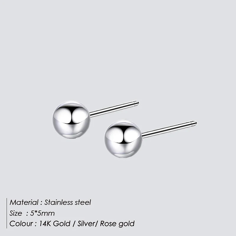 Modessie Pierced Allergic Stud Earrings for Women Stainless Steel Small Geometric Earrings  Fashion Jewelry