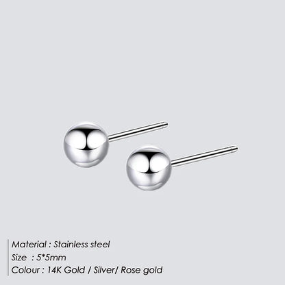Modessie Pierced Allergic Stud Earrings for Women Stainless Steel Small Geometric Earrings  Fashion Jewelry