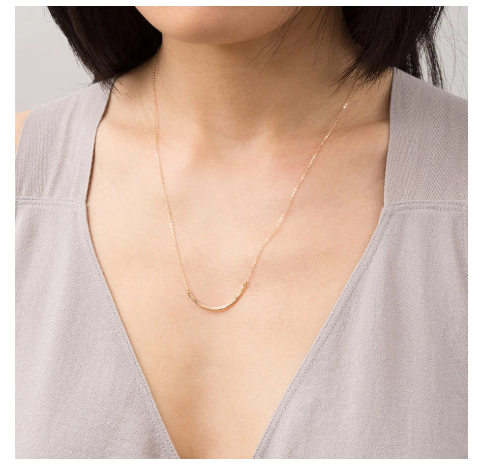 Modessie Women Statement Stainless Steel Necklace for Women Simple Thin Chain Necklace Choker Necklace Luxury Designer Jewelry