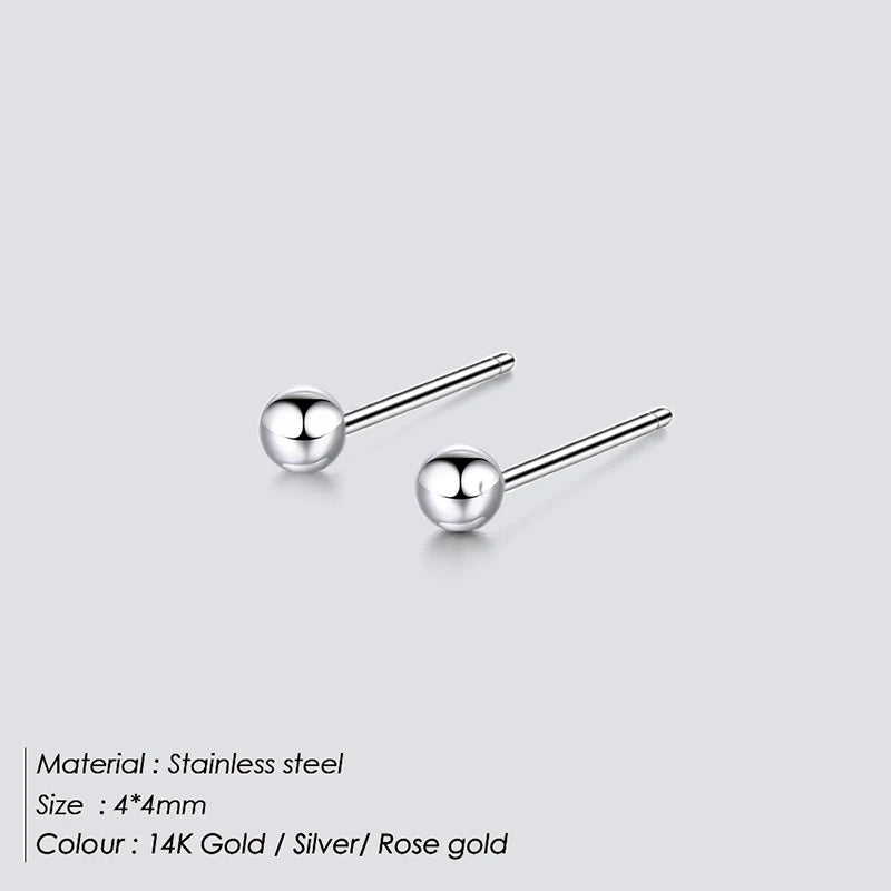 Modessie Pierced Allergic Stud Earrings for Women Stainless Steel Small Geometric Earrings  Fashion Jewelry