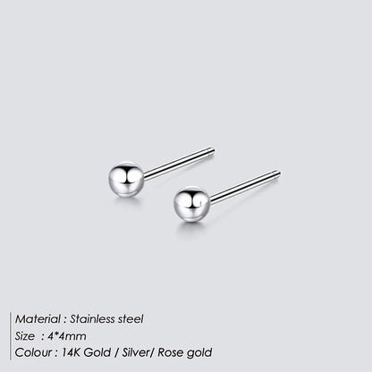 Modessie Pierced Allergic Stud Earrings for Women Stainless Steel Small Geometric Earrings  Fashion Jewelry