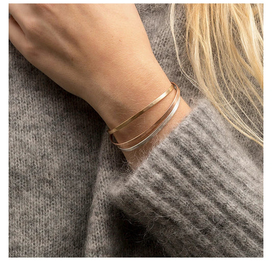 Modessie Stainless Steel Bangles for Women Trendy Cuff Bangle Bracelet Designer Brand  Jewelry