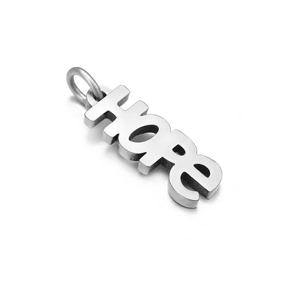 Modessie Fashion Boutique Jewelry Couple Silver Plated Small Pendant Simple Design Stainless Steel Accessories