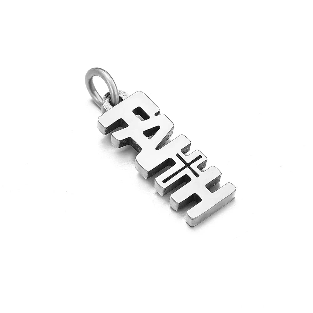 Modessie Fashion Boutique Jewelry Couple Silver Plated Small Pendant Simple Design Stainless Steel Accessories