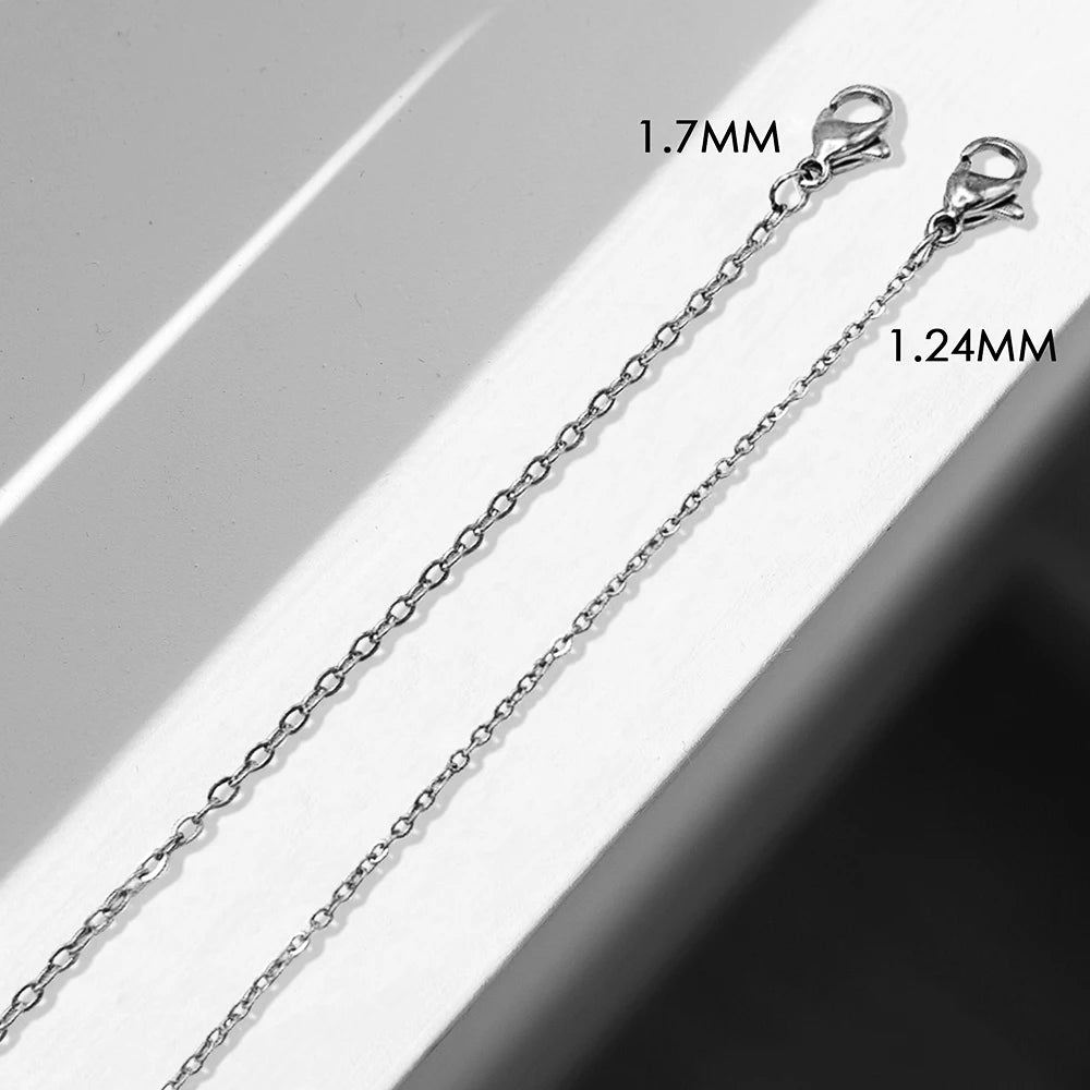 Modessie Fine Chain Necklace Stainless Steel Silver Color Plating Ladies Collar Gift Fine Jewelry
