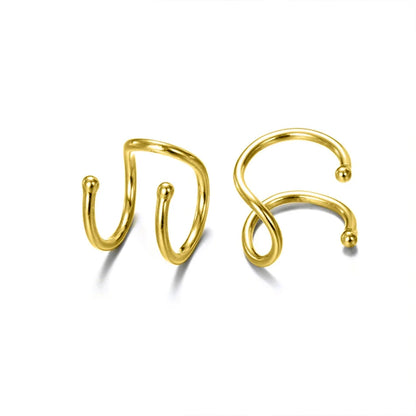 Modessie Trendy stainless steel ear cuff earrings for women clip on earrings without piercing ear cuff jewelry