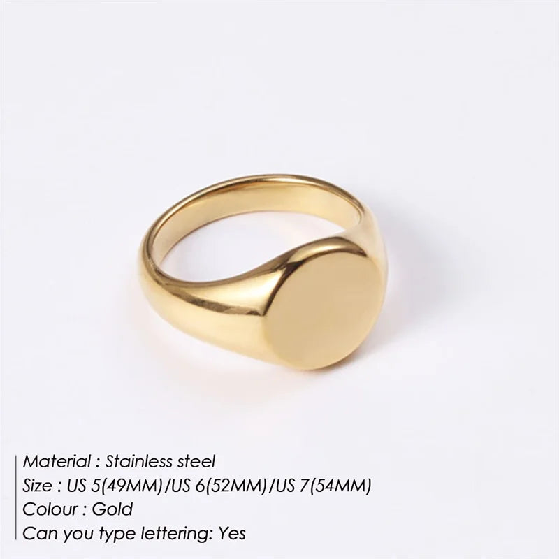 Modessie Women’s Stainless Steel Ring – Gold or Silver Plated, Waterproof, Tarnish-Resistant, Fashion Jewelry