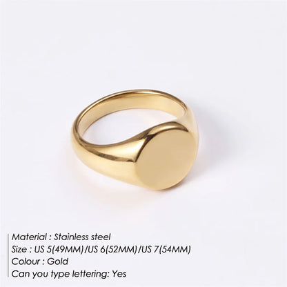 Modessie Women’s Stainless Steel Ring – Gold or Silver Plated, Waterproof, Tarnish-Resistant, Fashion Jewelry