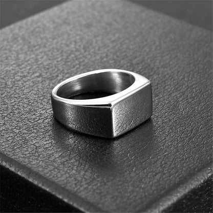 Modessie Stainless Steel Punk Style Geometric Jewelry Ring Gold Plated/Silver-Plated