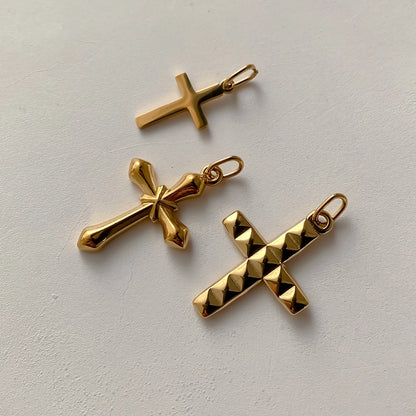 Modessie Stainless Steel Cross Charm Pendants For Bracelet Necklace Jewelry Accessories Diy Jewelry Making