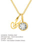 Modessie Light Luxury  Necklace Artistic Initials A-Z Pendant Ladies Minimalist Jewelry Gifts Stainless Steel Jewelry