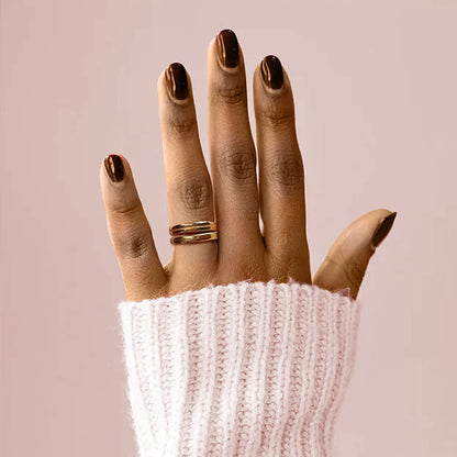 Modessie  Gold Color /Silver Color Geometric Multi-layer Line Ring for Women Elegant Jewelry