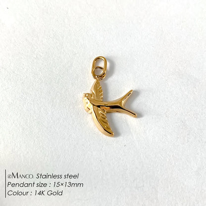 Modessie Stainless Steel Animal Snake Pendant Diy Charms for Necklace Bracelet Dangle  for Jewelry Making DIY Jewelry