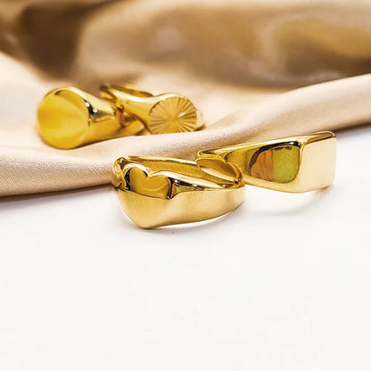 Modessie Women’s Stainless Steel Ring – Gold or Silver Plated, Waterproof, Tarnish-Resistant, Fashion Jewelry