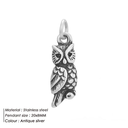 Modessie Fashion Boutique Jewelry Couple Silver Plated Small Pendant Simple Design Stainless Steel Accessories