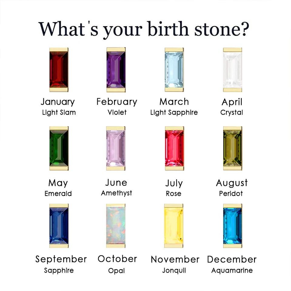 Modessie Stainless Steel Gold-Plated Colorful Birthstone Earrings High-end Rhinestone Jewelry