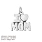 Modessie Fashion Boutique Jewelry Couple Silver Plated Small Pendant Simple Design Stainless Steel Accessories