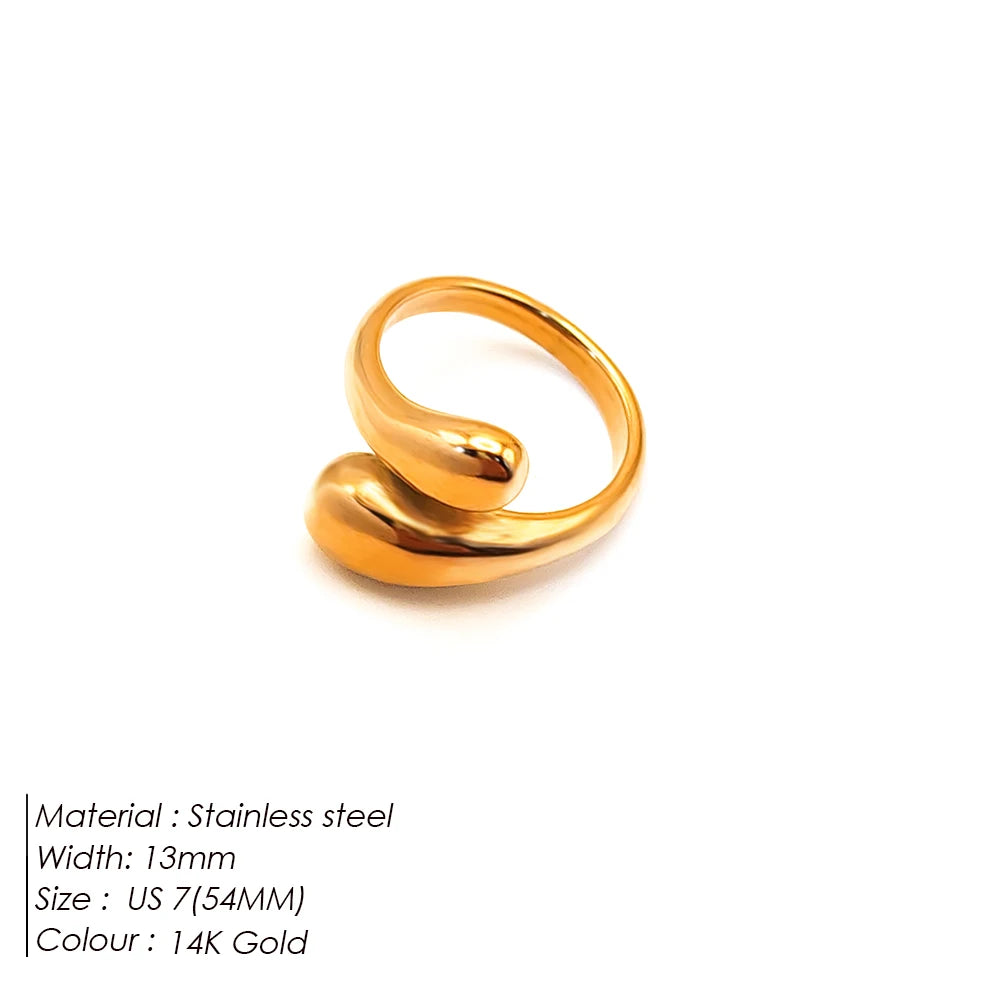Modessie Gold/Silver Stainless Steel  Ring for Women – Elegant, Durable, Everyday Fashion