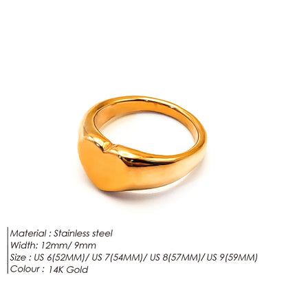 Modessie Stainless Steel Ring for Women – Hypoallergenic, Non-Tarnish, Gold or Silver Finish