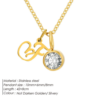 Modessie Light Luxury  Necklace Artistic Initials A-Z Pendant Ladies Minimalist Jewelry Gifts Stainless Steel Jewelry