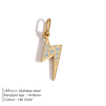 Modessie Star Sun Pendant Charms for Earrings Necklace Making Supplies Stainless Steel Gold-Plated  Diy