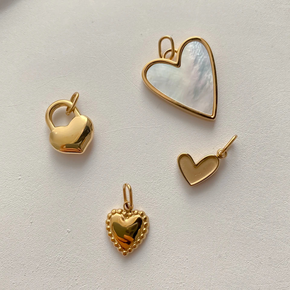 Modessie Bohemian Heart Charm Diy Earrings Bracelets Necklace Accessories  Making  Stainless Steel Jewelry