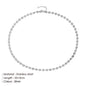 Modessie 4MM Silver Color Stainless Steel Choker Necklace Women Aesthetic Necklaces for Women