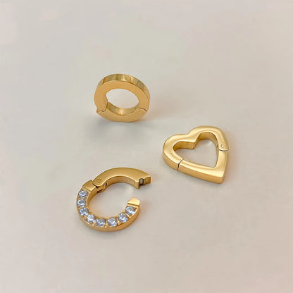 Modessie Stainless Steel Polished Design Round Cutout Clasp for DIY Bracelet Necklace Jewelry Making