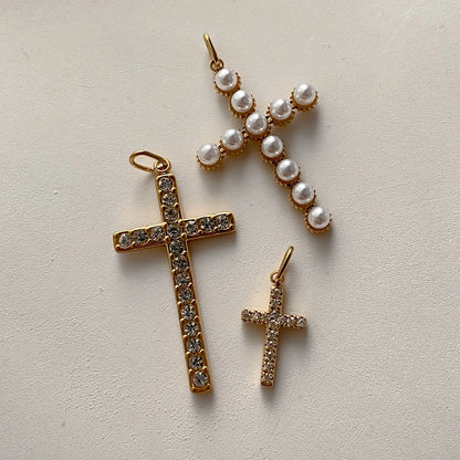 Modessie Stainless Steel Cross Charm Pendants For Bracelet Necklace Jewelry Accessories Diy Jewelry Making