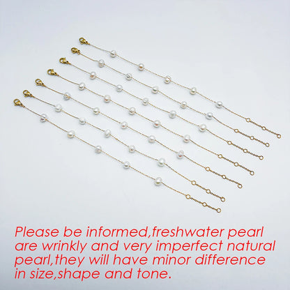 New Trend Dainty Vintage Stainless Steel Single Layer Chain Pearl Bracelet Modessie Summer Jewelry