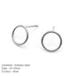 Modessie Girls Stainless Steel Stud Earrings for Women Office Small Round Earring Studs Minimalist Jewelry