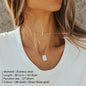 Modessie Trendy Multi Layered Stainless Steel Necklace Women Dainty Imitation Pearls Choker Necklace for Women