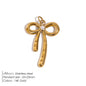 Modessie Stainless Steel Bow Charm Pendant for DIY Handmade Necklaces, Bracelets and Jewelry Making