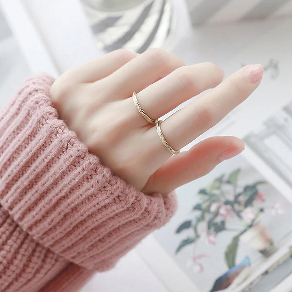 Modessie Women’s Ring – 2/3/5MM Minimalist Gold or Silver Stainless Steel Jewelry
