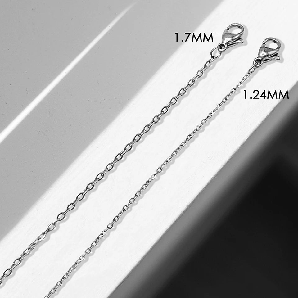Modessie Fine Chain Necklace Stainless Steel Silver Color Plating Ladies Collar Gift Fine Jewelry