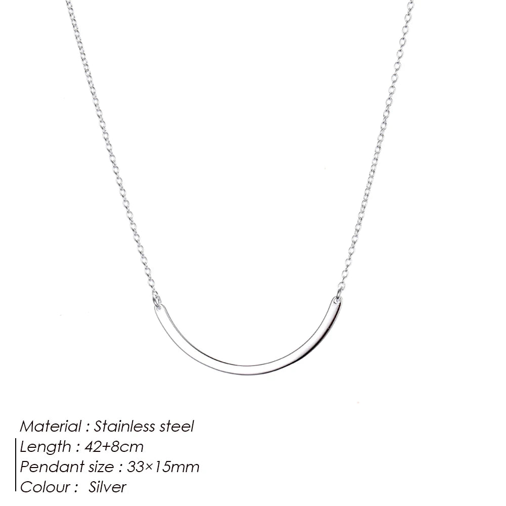 Modessie Women Statement Stainless Steel Necklace for Women Simple Thin Chain Necklace Choker Necklace Luxury Designer Jewelry