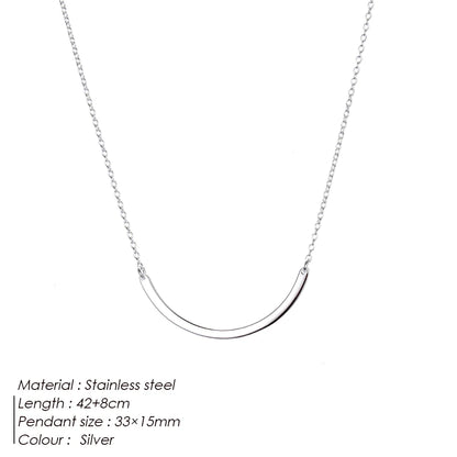 Modessie Women Statement Stainless Steel Necklace for Women Simple Thin Chain Necklace Choker Necklace Luxury Designer Jewelry