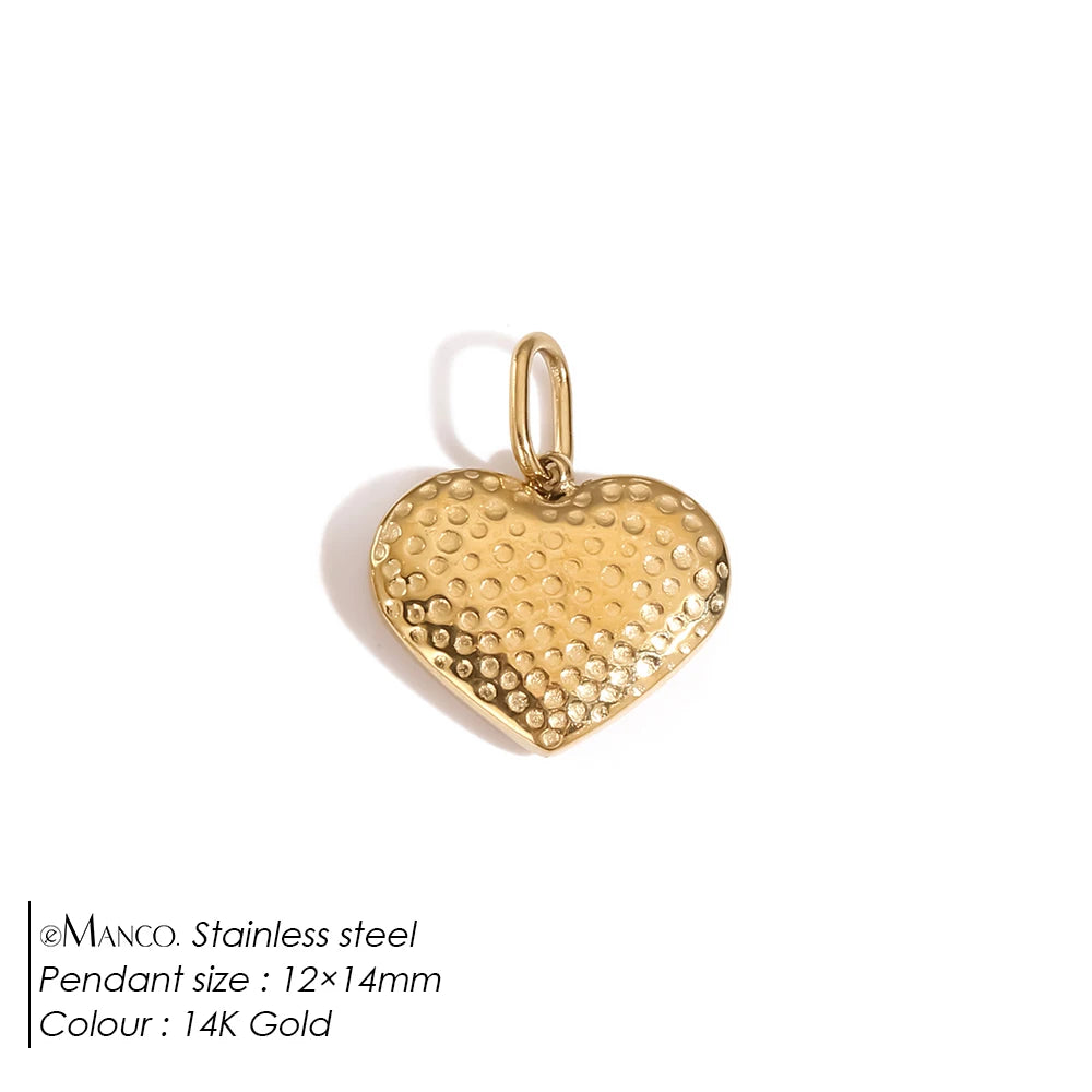 Modessie Bohemian Heart Charm Diy Earrings Bracelets Necklace Accessories  Making  Stainless Steel Jewelry