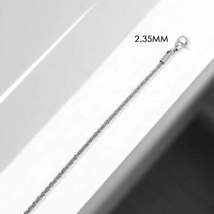 Modessie New Popular Silver Colour 2.4MM Sparkling Clavicle Chain Choker Necklace For Women Fine Jewelry