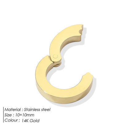 Modessie Stainless Steel Polished Design Round Cutout Clasp for DIY Bracelet Necklace Jewelry Making